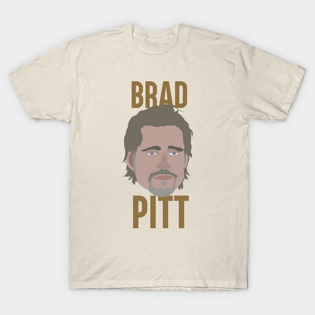 Brad Pitt Head T-Shirt by JorisLAQ